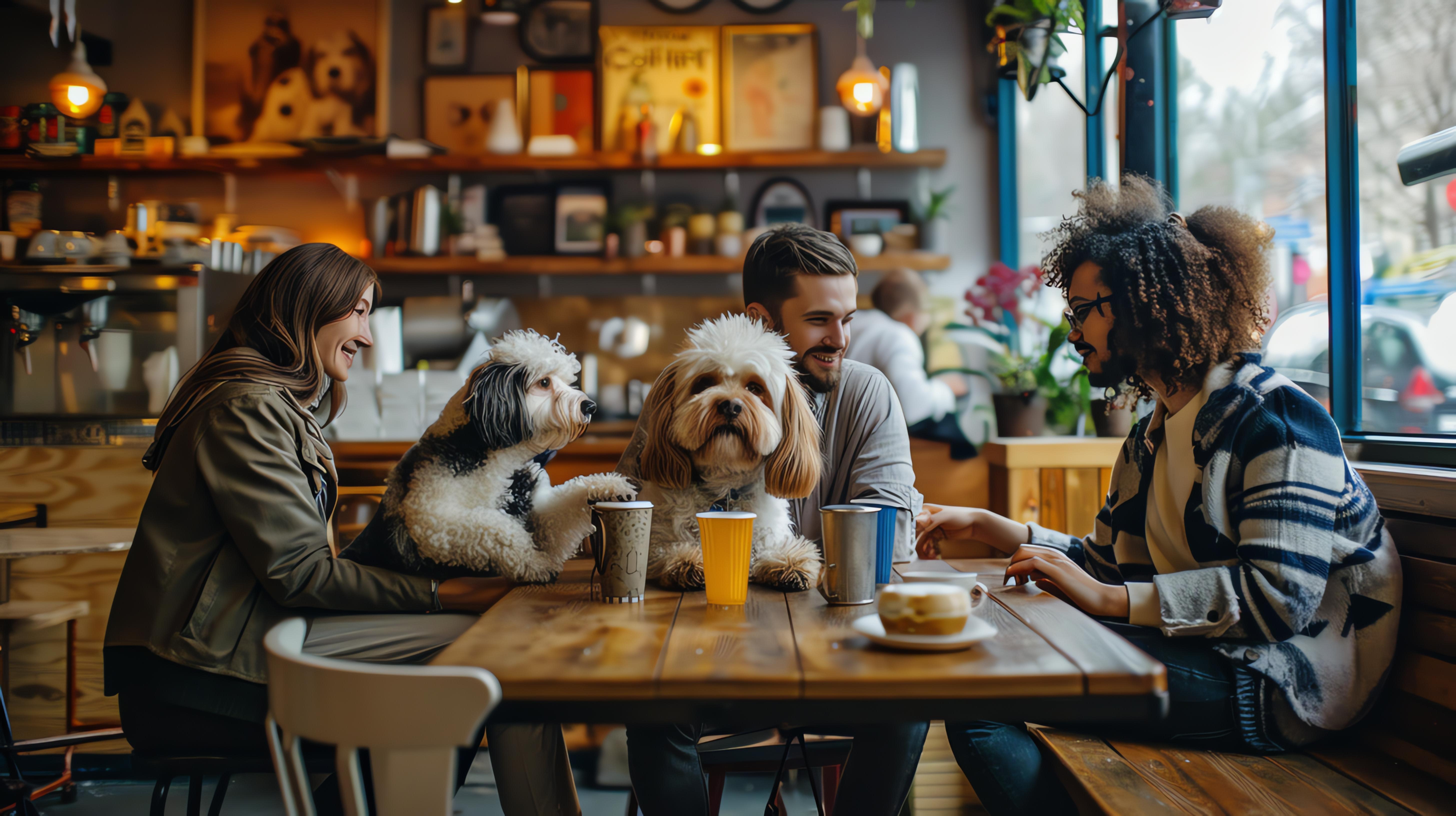 Disfrutando los amigos y nuestros perros gracias a establecimiento Pet Friendly con Petpass - Plan Shop